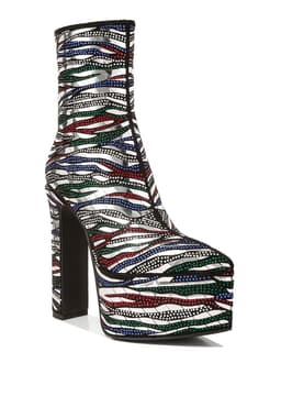 image-Cartier Pattern Embellishment Platform Boots
