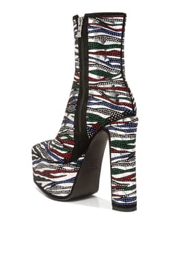 image-Cartier Pattern Embellishment Platform Boots