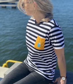 image-THE TALL SHIPS RACES 2021 striped shirt with a yel