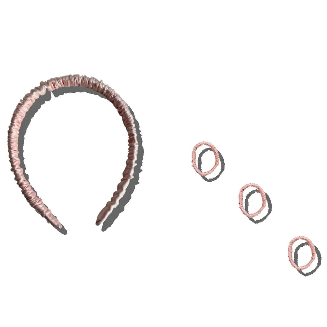 image-YOSMO BEAUTYFY ME 100% SILK DIADEM AND SILK HAIRTIE COMBO