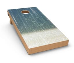 image-Scratched Blue and Gold Showers CornHole Board Skin Decal Kit