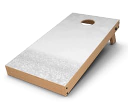 image-Silver and White Unfocused Sparkle Orbs CornHole Board Skin Decal Kit