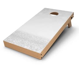 image-Silver and White Unfocused Sparkle Orbs CornHole Board Skin Decal Kit