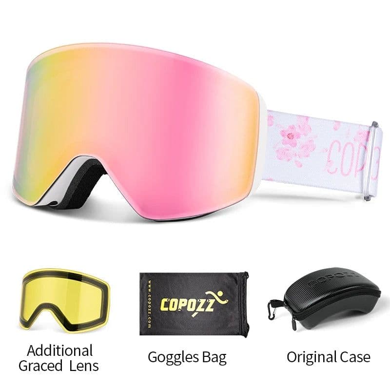 image-COPOZZ Professional Winter Ski Goggles Magnetic Quick-Change Double Layers Anti-Fog Snowboard goggles Men Women Ski Equipment