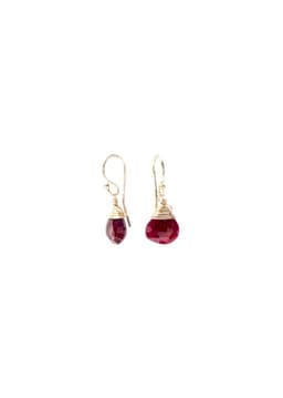 image-Jill Short Drop Earrings in Ruby