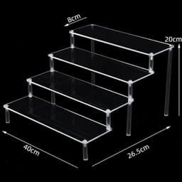 image-Acrylic Display stand for Amiibo Funko POP Figures,Cupcake Cosmetic Nail Polish Clay Figurine Jewelry for Display Stand Riser