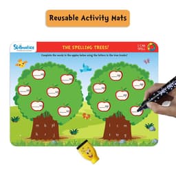 image-Skillmatics Educational Game : I Can Spell | Gifts & Preschool Learning for Kids Ages 3 to 6 | Reusable Activity Mats with 2 Dry Erase Markers