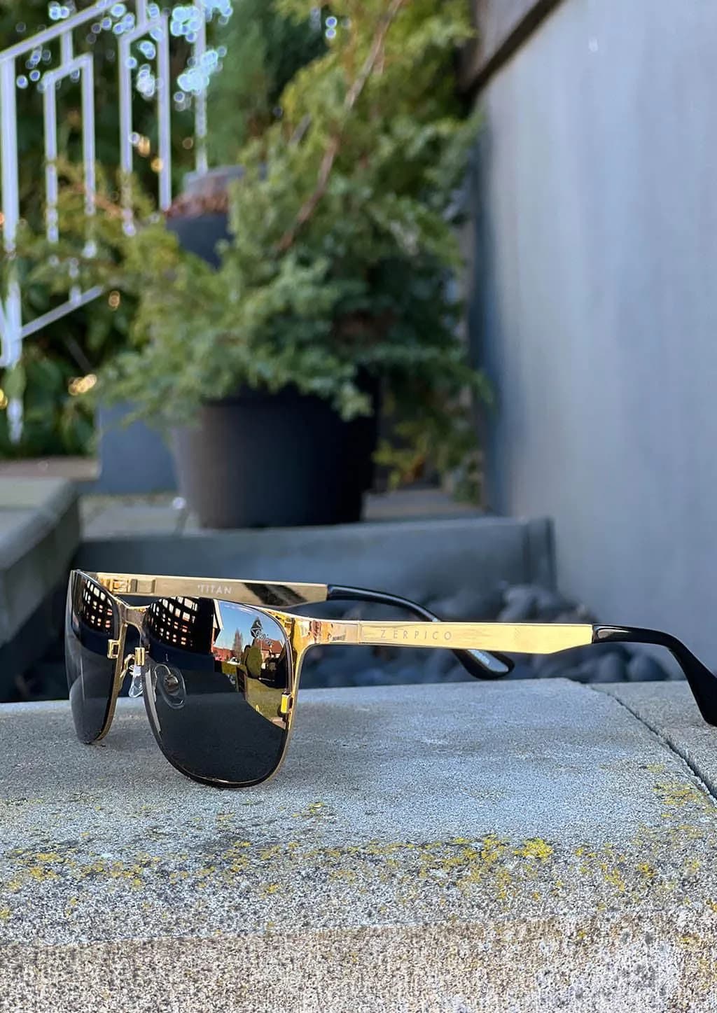 image-Titanium Wayfarer Sunglasses - V2 - 24K GOLD Plated