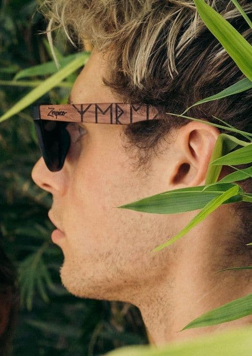 image-Eyewood | Engraved wooden sunglasses - Viking Runes - Sweden