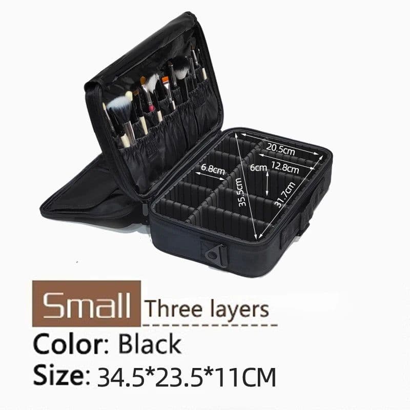 image-New Fashion Women Cosmetic Bag Travel Makeup Professional Make Up Box Cosmetics Pouch Bags Beauty Case For Makeup Artist