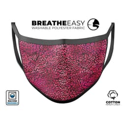 image-Red Watercolor Leopard Pattern - Made in USA Mouth Cover Unisex