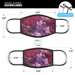 image-Vivid Pink Cosmic Space V1 - Made in USA Mouth Cover Unisex Anti-Dust