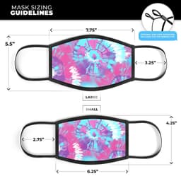 image-Spiral Tie Dye V5 - Made in USA Mouth Cover Unisex Anti-Dust Cotton