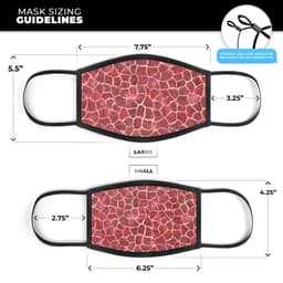 image-Red Watercolor Giraffe Pattern - Made in USA Mouth Cover Unisex