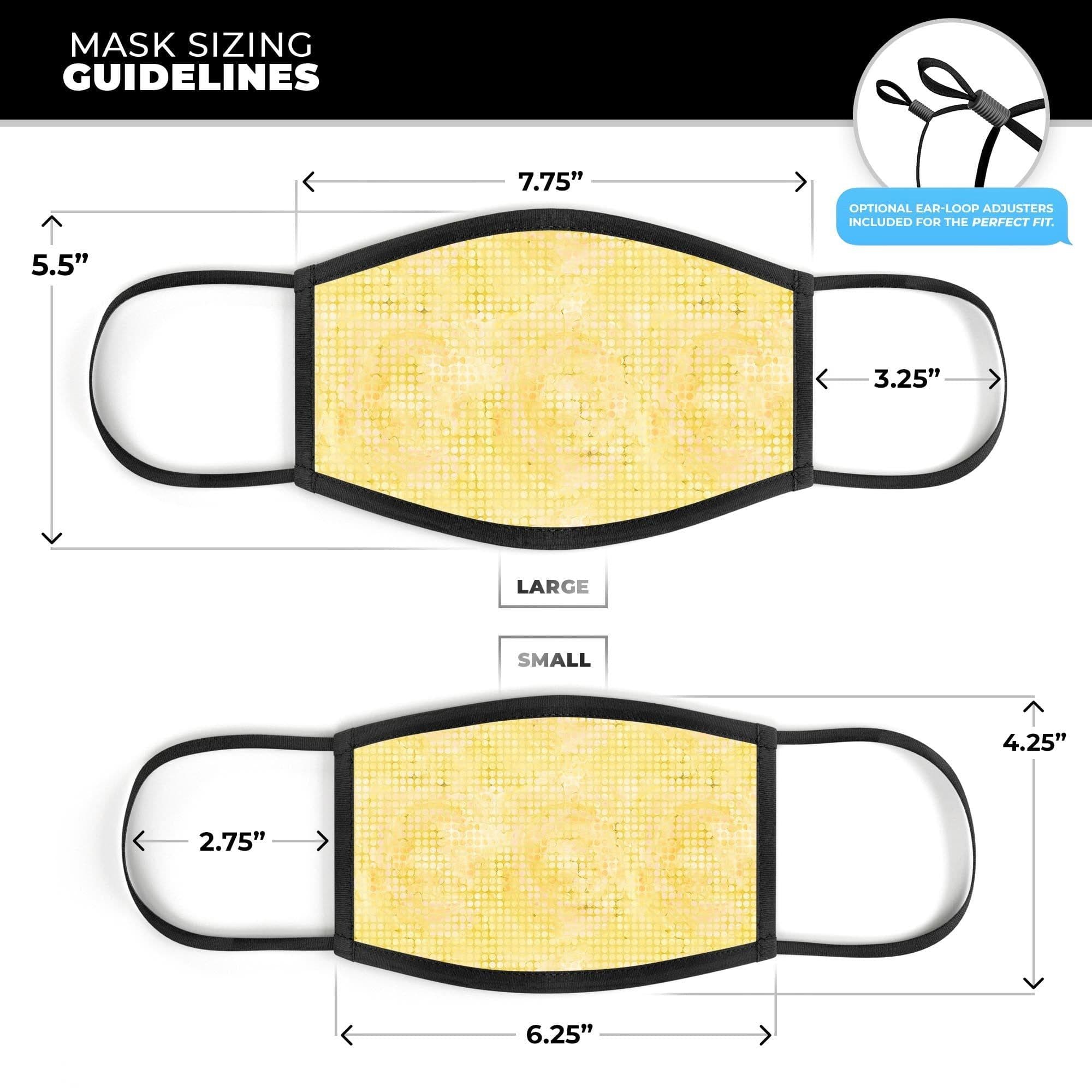 image-Yellow Watercolor Polka Dots - Made in USA Mouth Cover Unisex