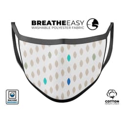 image-Teal and Aqua Descending Droplets - Made in USA Mouth Cover Unisex