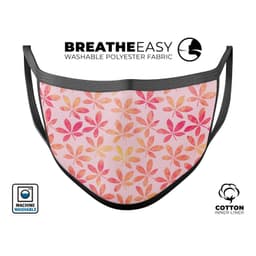 image-The Pink and Orange Watercolor Clovers - Made in USA Mouth Cover