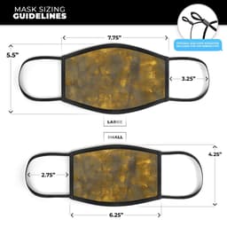 image-Splotched Golden Fibers V1 - Made in USA Mouth Cover Unisex Anti-Dust