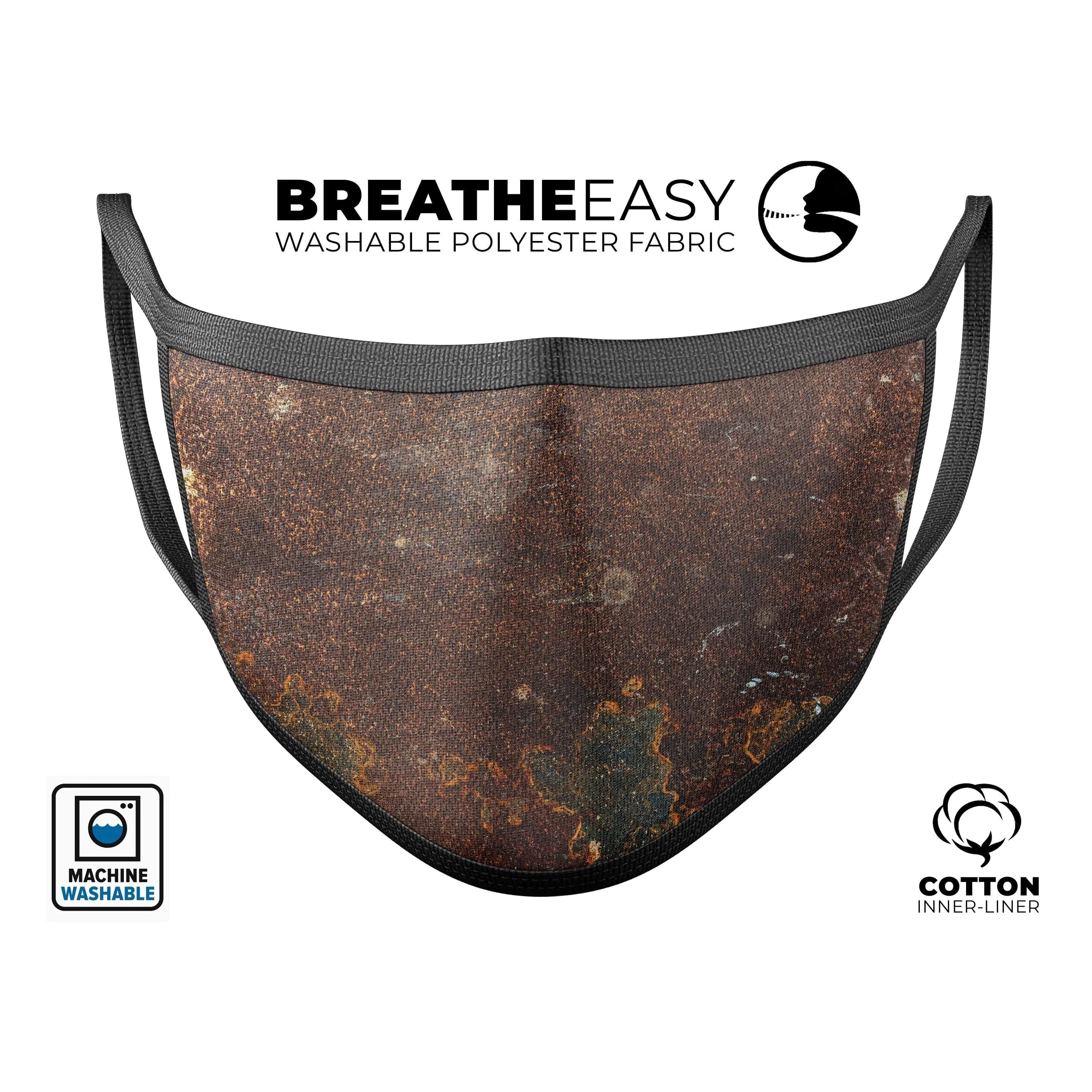 image-Rustic Textured Surface V3 - Made in USA Mouth Cover Unisex Anti-Dust