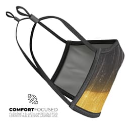 image-Scratched Surface with Glowing Gold Sparkle - Made in USA Mouth Cover