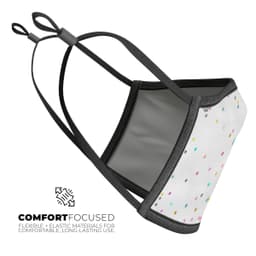 image-Scattered Colorful Micro Dots All Over - Made in USA Mouth Cover