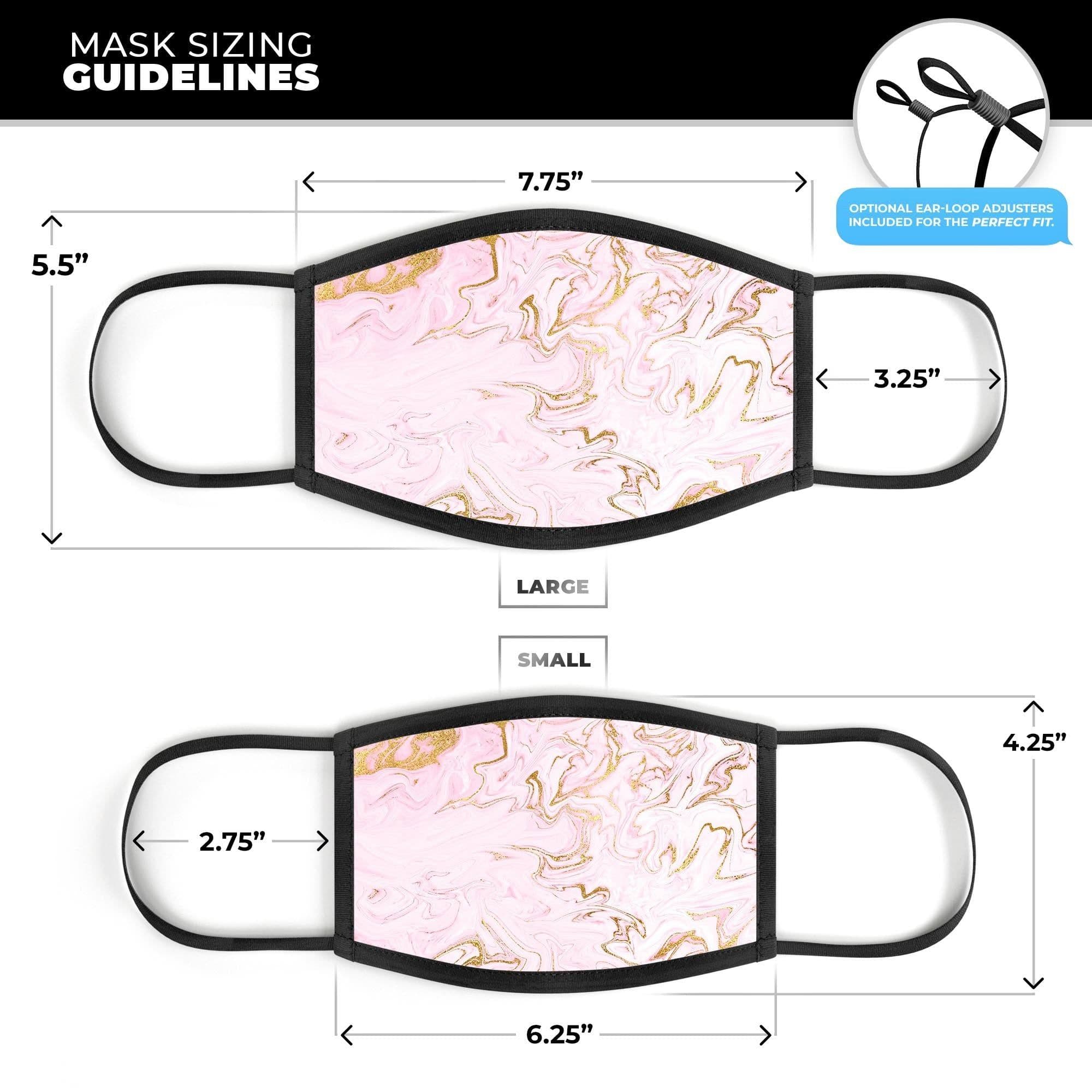 image-Rose Pink Marble & Digital Gold Frosted Foil V13 - Made in USA Mouth