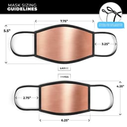 image-Rose Gold Digital Brushed Surface V2 - Made in USA Mouth Cover Unisex