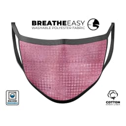 image-Shiny Pink Diamond Pattern - Made in USA Mouth Cover Unisex Anti-Dust