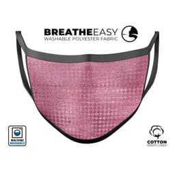 image-Shiny Pink Diamond Pattern - Made in USA Mouth Cover Unisex Anti-Dust
