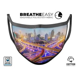 image-Shanghia City Life - Made in USA Mouth Cover Unisex Anti-Dust Cotton