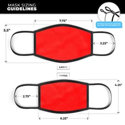 image-Solid Red - Made in USA Mouth Cover Unisex Anti-Dust Cotton Blend