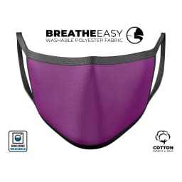 image-Solid Dark Purple - Made in USA Mouth Cover Unisex Anti-Dust Cotton