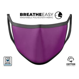 image-Solid Dark Purple - Made in USA Mouth Cover Unisex Anti-Dust Cotton