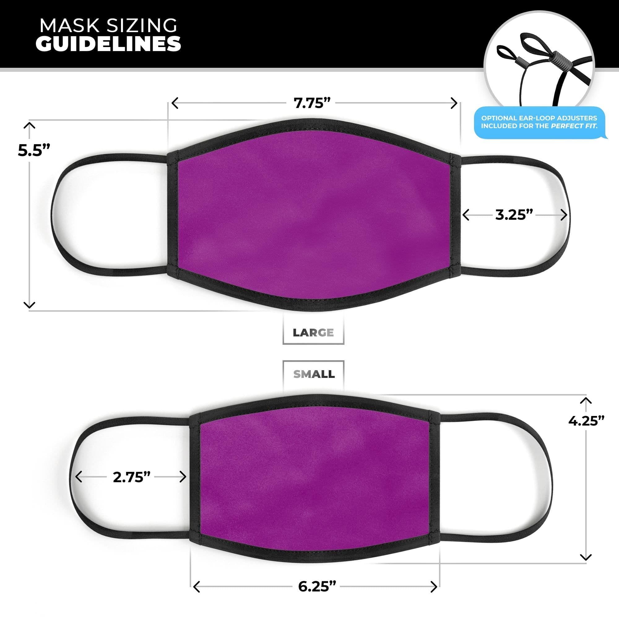 image-Solid Dark Purple - Made in USA Mouth Cover Unisex Anti-Dust Cotton