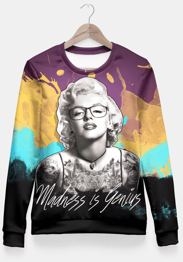 image-Madness is Genius Sudadera entallada Fitted Waist Sweater Women