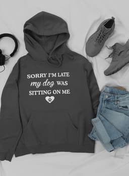 image-Sorry I'm Late My Dog Was Sitting On Me Hoodie