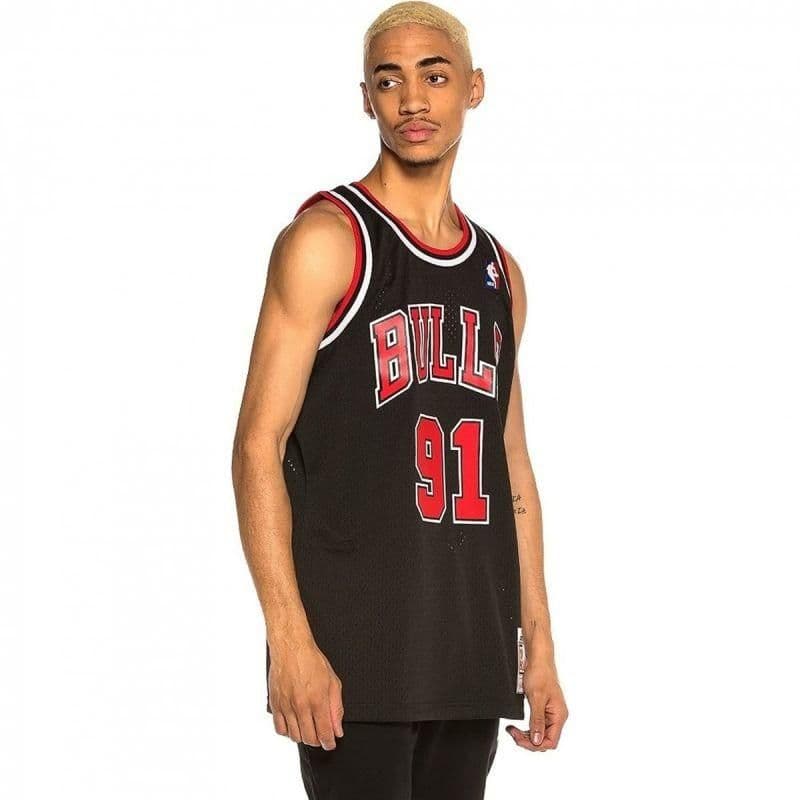 image-Mitchell & Ness Chicago Bulls NBA Swingman Alternate Jersey Bulls 97 Dennis Rodman SMJYGS18152-CBUBLCK97DRD