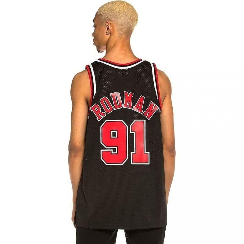 image-Mitchell & Ness Chicago Bulls NBA Swingman Alternate Jersey Bulls 97 Dennis Rodman SMJYGS18152-CBUBLCK97DRD