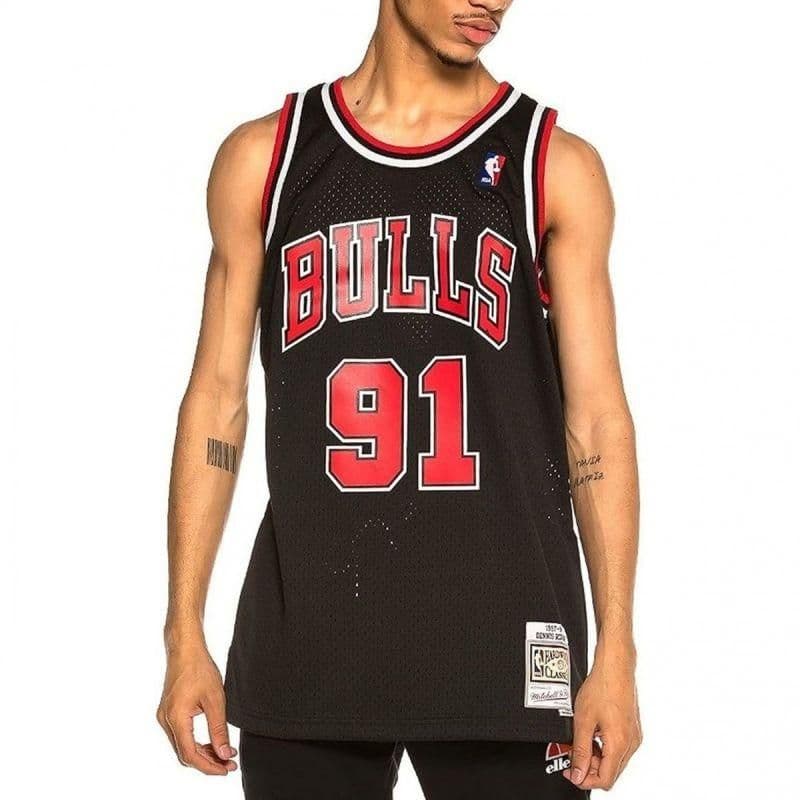 image-Mitchell & Ness Chicago Bulls NBA Swingman Alternate Jersey Bulls 97 Dennis Rodman SMJYGS18152-CBUBLCK97DRD