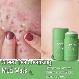 image-Original Facial Remove Blackhead Green Tea Solid Mask Treat Acne Blemish Black Dots Clean Stick Cream Shrink Pores Skin Care