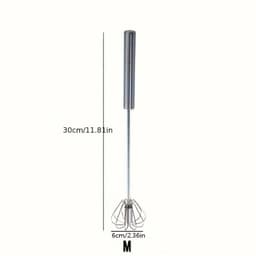 image-Stainless Steel Egg Beater Durable Semi-Automatic Mixer for Effortless Egg Cream Mixing Stirring and Beating for Kitchen Baking