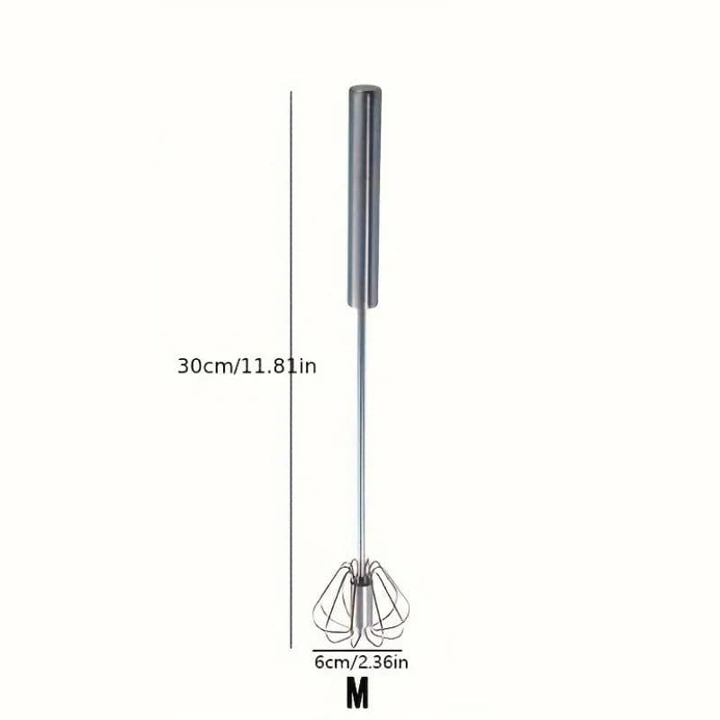 image-Stainless Steel Egg Beater Durable Semi-Automatic Mixer for Effortless Egg Cream Mixing Stirring and Beating for Kitchen Baking