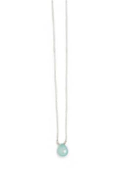 image-Stephanie Delicate Drop Necklace in Chalcedony