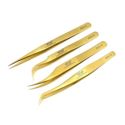 image-100%Vetus MCS Series Golden colors Premium Beauty Makeup Tweezers for Eyelashes Extension Pinzas Super precision