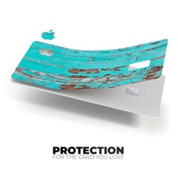 image-Turquoise Chipped Paint on Wood - Premium Protective Decal Skin-Kit