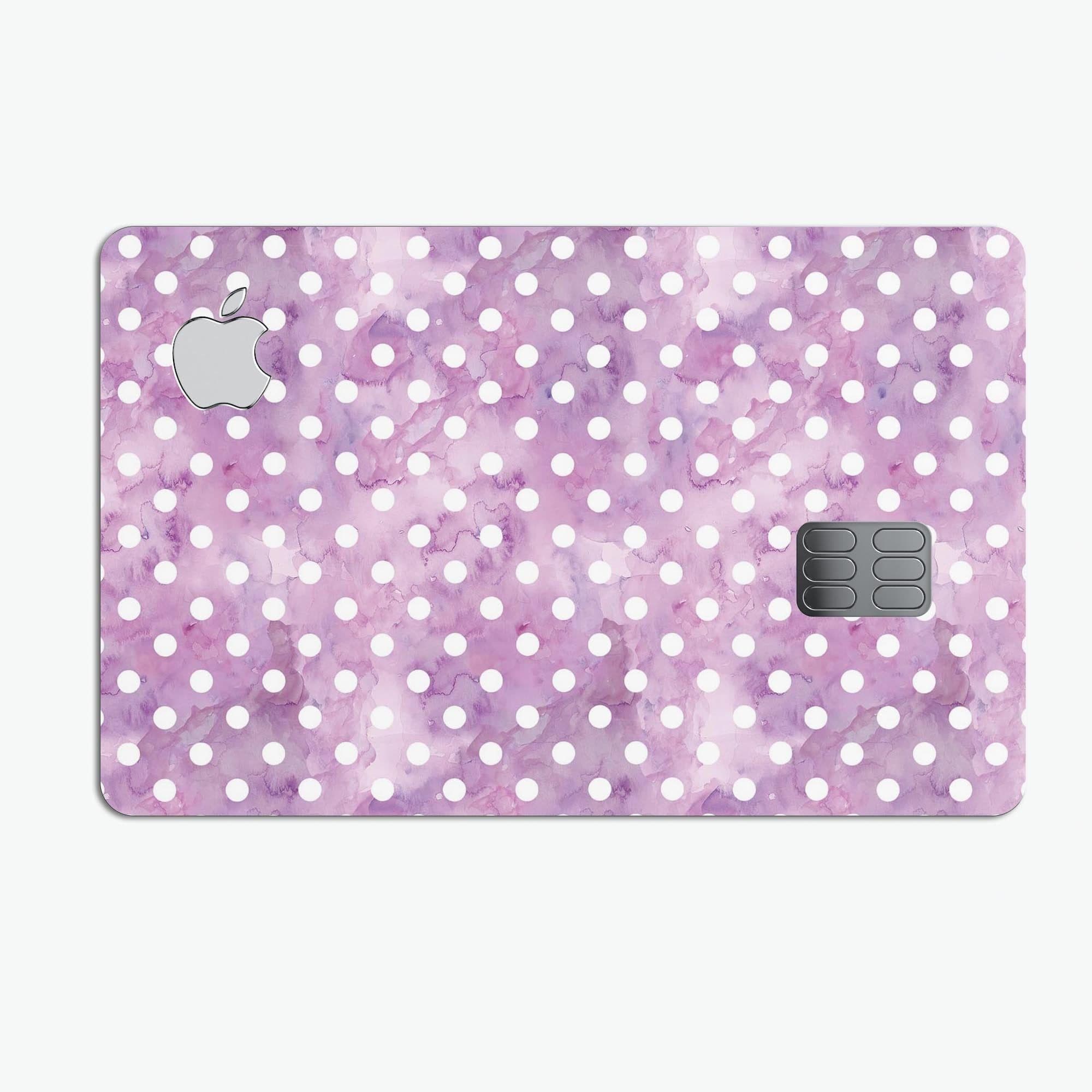 image-White Polka Dots over Purple Watercolor - Premium Protective Decal