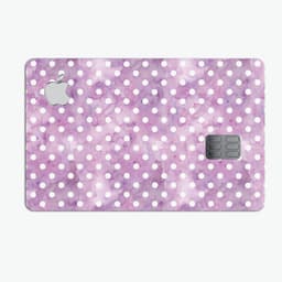 image-White Polka Dots over Purple Watercolor - Premium Protective Decal