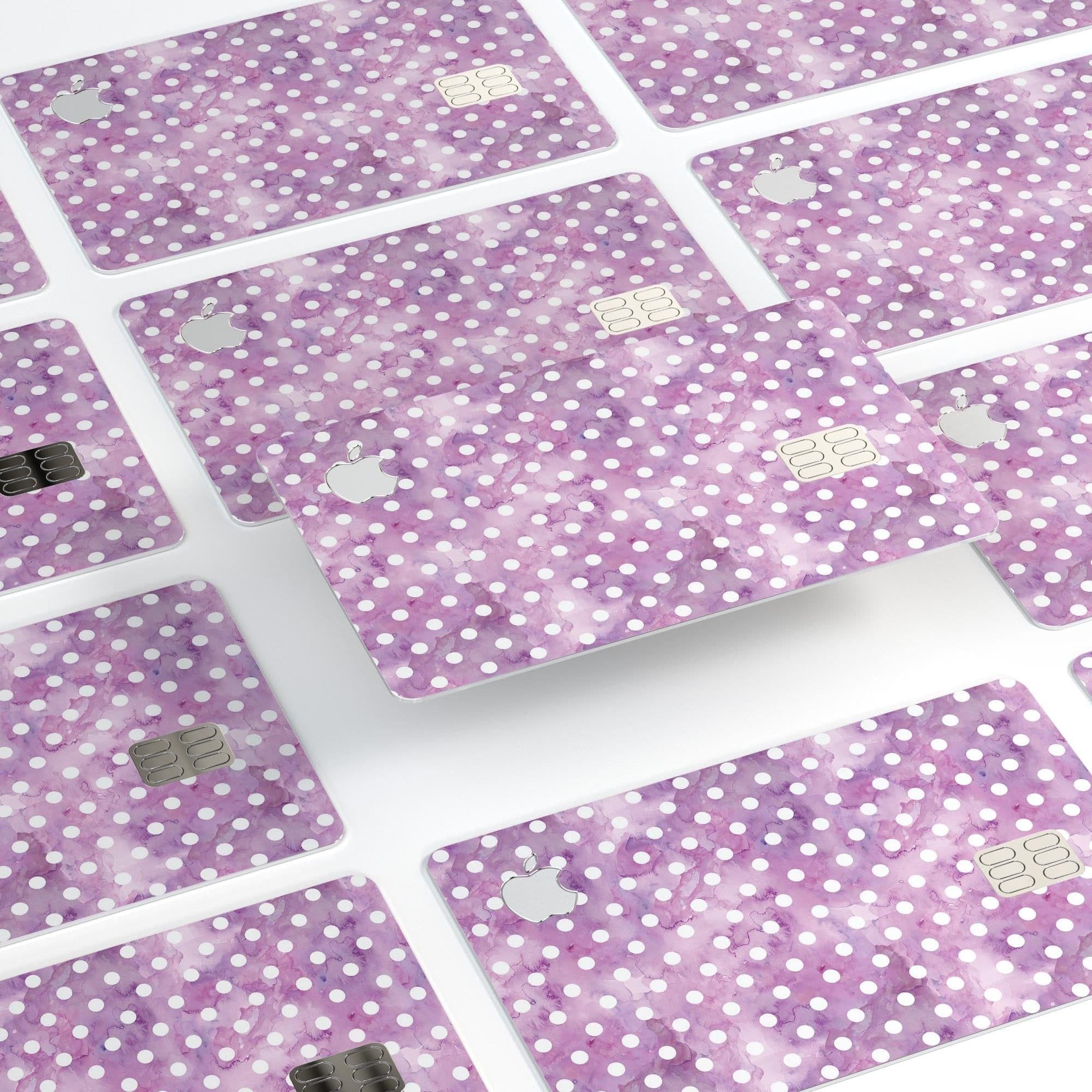 image-White Polka Dots over Purple Watercolor - Premium Protective Decal