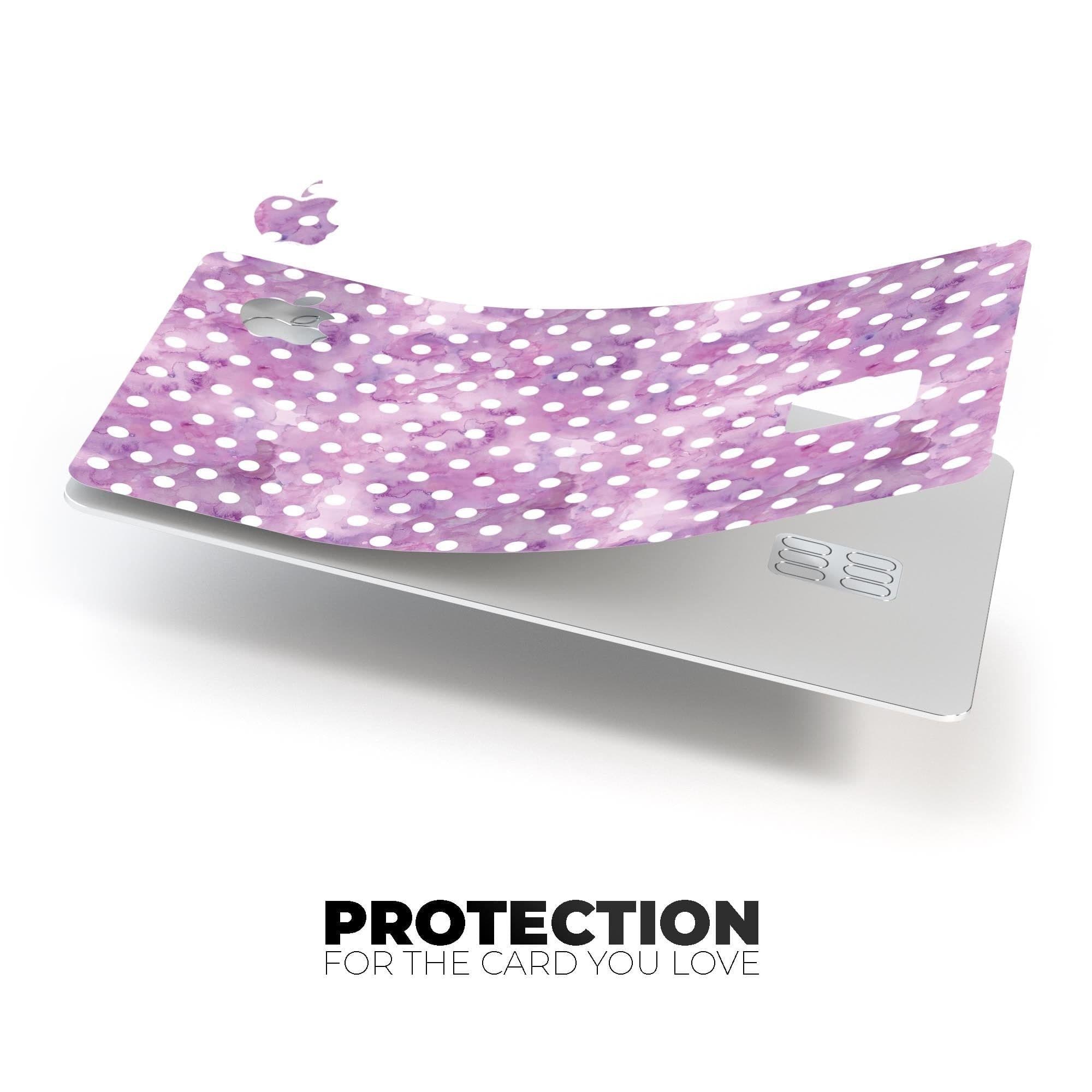 image-White Polka Dots over Purple Watercolor - Premium Protective Decal