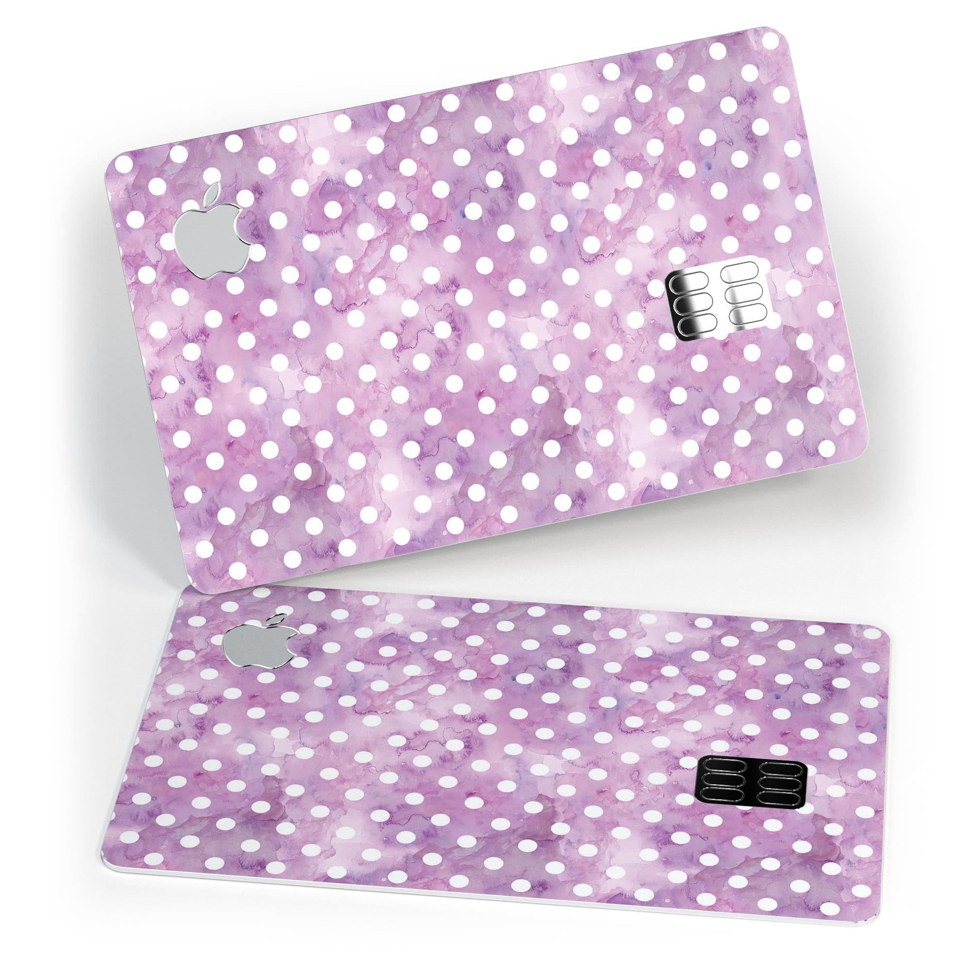 image-White Polka Dots over Purple Watercolor - Premium Protective Decal
